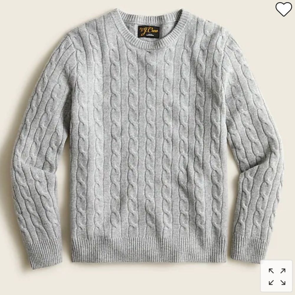 J. Crew Cashmere cable-knit sweater